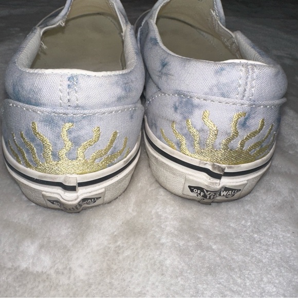 Vans X Park Project White Tie Dye Embroidered Slip On Sneaker Size W7.5 M6 - Picture 8 of 12